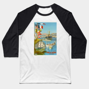 Port de Guerre. Toulon. France Vintage Poster 1901 Baseball T-Shirt